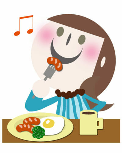 ぱくぱく食べる様子